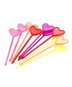 Пика 85 мм, диз. "Сердце", цвет в ассорт., ПС, 250 шт/упак (ООО Пласт-Лидер)