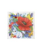 Салфетки 330х330 мм 2-сл., диз. "Букет", разноцв., бум., 20 шт/упак "МИСТЕРИЯ"