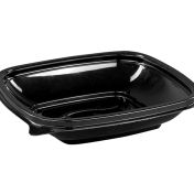 Контейнер квадратный 126х126х38мм, 250 мл, черный