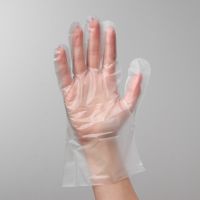 Перчатки одноразовые, размер L, 10 мкм, прозр., ТПЕ, 50 пар/упак 20 упак/кор КИТАЙ 406-950