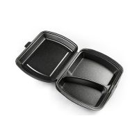 Ланч-бокс 2-секц. 247х206х70 мм, черн., ВПС, 100 шт/кор 100 шт/упак РОССИЯ