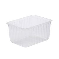 Контейнер 1500 мл 1-секц. 186х132х89 мм, серия 186, без крышки, прозр., ПП, 100 шт/упак 500 шт/кор РОССИЯ К 186-1500