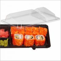 Крышка к контейнеру для суши 195х109х41 мм, прозр., ПС, 100 шт/кор "Комус" 840 шт/упак РОССИЯ С-9 К