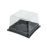 Упаковка для кондит. изделий [крышка] 138х138х95[136х136х90] мм, прозр., ПЭТ, 300 шт/кор "Протэк" РОССИЯ ПР-Т-138К