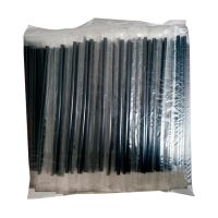 Трубочки для коктейлей 210 мм, d7 мм, черн., пласт. прямые в инд. упаковке, 500 шт/упак 10 упак/кор БЕЛАРУСЬ