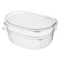 Контейнер 750 мл 1-секц., овал 175х149х62 мм, неразъем.крышка, прозр., ОПС, 285 шт/кор "Комус" 285 шт/упак РОССИЯ РКС-750/11 (ОП) (Т)