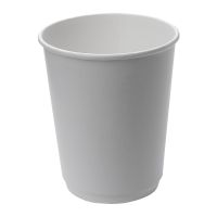 Стакан для холодного и горячего, 0.25/0.273л, без печати, белый, картон, двухслойный