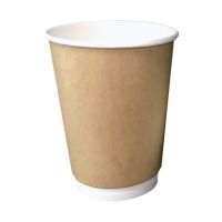 Стакан бумажный 450 мл 2 сл., d90 мм, крафт, карт., 17 шт/упак 340 шт/кор РОССИЯ Крафт