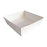 Квадратный контейнер, из картона, белый, внеш. 150х150х49 мм, внутр. 133х133х40 мм, ECO SmartPack