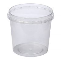 Контейнер под пресервы и мёд, 360мл "банка", d=93мм, h=84мм, прозрачный, контрольный замок, ПП