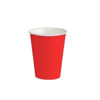 Стакан бумажный 250 мл 1 сл., d80 мм, красн., карт., 50 шт/упак 1 500 шт/кор РОССИЯ -