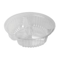 Контейнер 375[3х125] мл 3-секц. d150хh44 мм, без крышки, прозр., ОПС, 500 шт/кор "Комус" 500 шт/упак РОССИЯ СКС-3