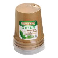 Упаковка (Супница) 340 мл, с пластиковой крышкой, крафт