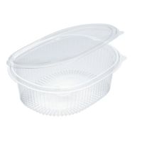 Контейнер 750 мл 1-секц., овал 176,8х147,7х56,5 мм, неразъем.крышка, прозр., ПЭТ, 500 шт/кор "Upax-Unity" 500 шт/упак РОССИЯ КС Кр-750