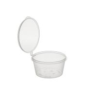 Соусник 50 мл, d55хh29,4 мм, неразъем. крышка, прозр., ПП, 80 шт/упак 1 200 шт/кор РОССИЯ 1245П2