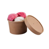 Супница 230 мл, d75хh60 мм, крышка в компл., крафт, карт., 25 шт/упак "OSQ" Eco Soup 8C 250 шт/кор КИТАЙ ECO SOUP 8C