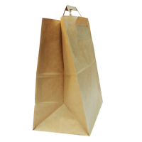 Пакет [320+200]х370 мм с плоск. ручками, крафт, бум., 200 шт/кор 200 шт/упак РОССИЯ PR-01-70-322037