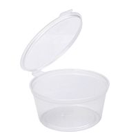 Соусник 50 мл, d62,2хh29,6 мм, неразъем. крышка, прозр., ПП, 80 шт/упак 1 200 шт/кор РОССИЯ 1242П