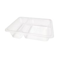 Контейнер под запайку 800[555+245] мл, 2-секц. 190х144х45 мм, прозр., ПП, 50 шт/упак "ПолиЭр" 300 шт/кор РОССИЯ К-190х144х45Г-2/30 прозр