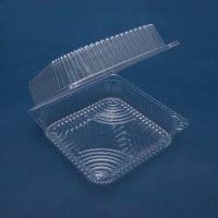 Упаковка для кондит. изделий 2450 мл, 1-секц. 195х195х82[180х180х80] мм, неразъем.крышка, прозр., ПС, 450 шт/кор "Инлайн-Р" 450 шт/упак РОССИЯ SL-50