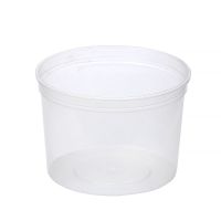 Контейнер для пресервов/мёда 500мл d=110 мм, h=75 мм, "баночка" полупрозрачный, ПП