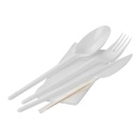 Комплект столовых приборов №5 [лож.ст.+ вил.+ нож: 165 мм, бел., ПС+ салф.+ з/ч.], 300 шт/кор 300 шт/упак РОССИЯ Н51-004
