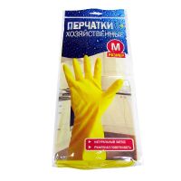 Перчатки латексные, р-р M, желт., 1 пар/упак 240 пар/кор РОССИЯ