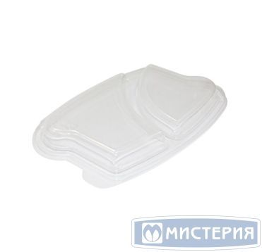 Крышка к контейнеру купол. 2-секц. овал 262х182х20 мм, прозр., ПП, 250 шт/кор "Kado-Prim" 250 шт/упак РОССИЯ КД-403 К