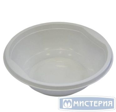 Тарелка одноразовая глубокая 475 мл, d153 мм, бел., ПП, 12 шт/упак "МИСТЕРИЯ" 720 шт/кор РОССИЯ 183290/С