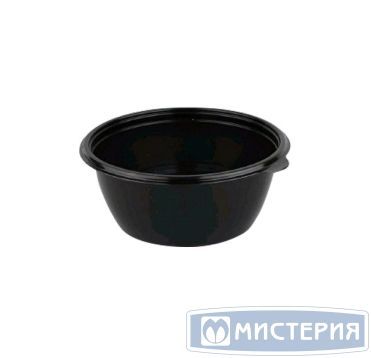 Контейнер 375 мл 1-секц. d144хh47 мм, без крышки, черн., ПП, 50 шт/упак "ПолиЭр" 300 шт/кор РОССИЯ К-144-375ч