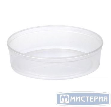 Контейнер для пресервов/мёда, 350мл, круглый, d 145мм, 37х41мм, "банка", полупрозрачный, ПП