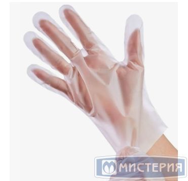 Перчатки одноразовые, размер M, 10 мкм, прозр., ТПЕ, 50 пар/упак 30 упак/кор КИТАЙ 500-800