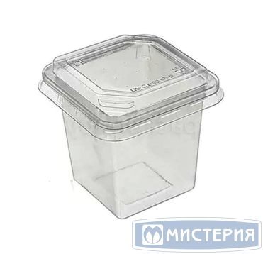 Контейнер 220 мл 1-секц. 80х80х75 мм, без крышки, прозр., ПЭТ, 360 шт/кор "Протэк" 360 шт/упак РОССИЯ ПР-СТ-80х75 ФРЭШ