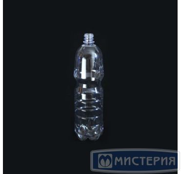 Бутылка ПЭТ 1500 мл, прозр., горло d28 мм, крышка в компл., 50 шт/кор 50 шт/упак РОССИЯ