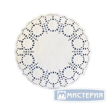 Салфетки для сервировки, d 10см, белые, Бумага