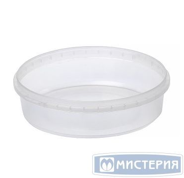 Контейнер под пресервы и мёд, 725мл,"банка", d=173мм, h=50мм, полупрозрачный, ПП, контрольный замок