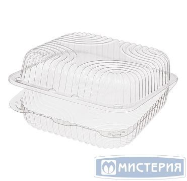 Упаковка 2.5л, квадратн., внеш. 218х205х84мм, внутр. 180х180х80мм, прозрачн., ОПС