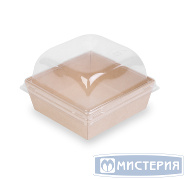 Крышка к контейнеру купол. 142х142х56 мм, прозр., ПЭТ, 50 шт/упак "OSQ" LidSmartPack 550 450 шт/кор РОССИЯ Lid SmartPack 550 купольная