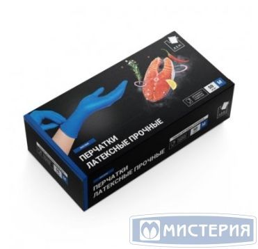 Перчатки латексные, р-р L, неопудрен., син., 25 пар/упак "High Risk" 10 упак/кор МАЛАЙЗИЯ HR003G