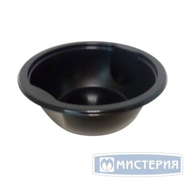 Тарелка одноразовая глубокая 550 мл, d150 мм, черн., ПП, 600 шт/кор "Бластор" РОССИЯ ТР-150/55