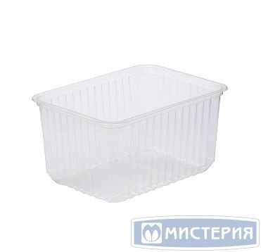 Контейнер 1500 мл 1-секц. 186х132х89 мм, серия 186, без крышки, прозр., ПП, 100 шт/упак 500 шт/кор РОССИЯ К 186-1500