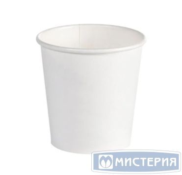Стакан бумажный 100 мл, 1 сл., d62 мм, бел., карт., 50 шт/упак 3 000 шт/кор РОССИЯ -