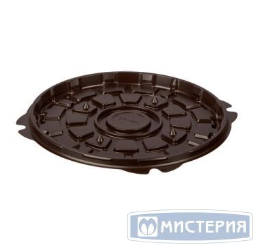 Упаковка для торта [дно] d245хh16[d215хh12] мм, коричн., ОПС, 160 шт/кор "Комус" 160 шт/упак РОССИЯ Т-218/11 ДШ (П) коричн.