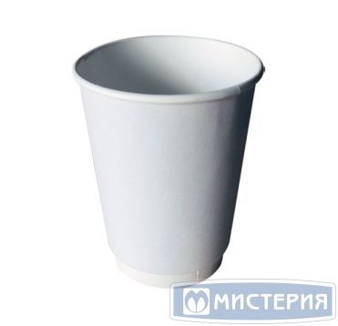 Стакан бумажный 350 мл 2 сл., d90 мм, бел., карт., 20 шт/упак 400 шт/кор РОССИЯ