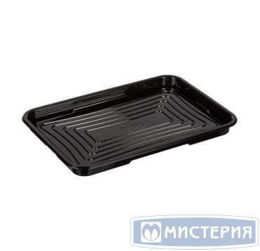 Контейнер для суши 1-секц. 236х164х18 мм, без крышки, черн., ПЭТ, 250 шт/кор "Комус" 250 шт/упак РОССИЯ С-025 черная ПЭТ