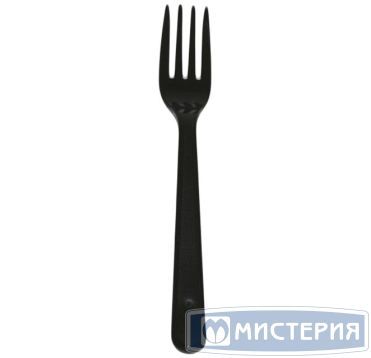 Вилка одноразовая Кристалл 180 мм, черн., ПС, 50 шт/упак 2 500 шт/кор РОССИЯ 4009Ч