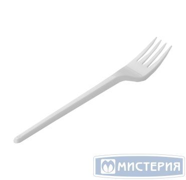 Вилка одноразовая 165 мм, бел., ПС, 100 шт/упак 2 000 шт/кор РОССИЯ СП001Б/ком 100