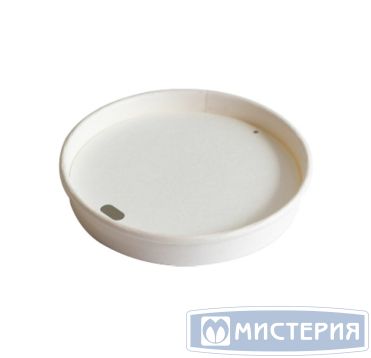 Крышка для стакана d90 мм с отверстием, бел., карт., 50 шт/упак 1 000 шт/кор РОССИЯ 090001