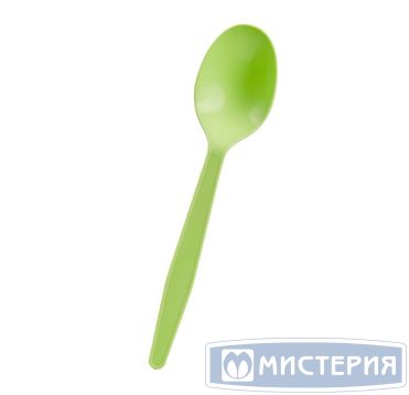 Ложка одноразовая GREEN MYSTERY 170 мм, зелёная, кукурузный крахмал, 50 штук в упаковке, 1000 штук в коробке