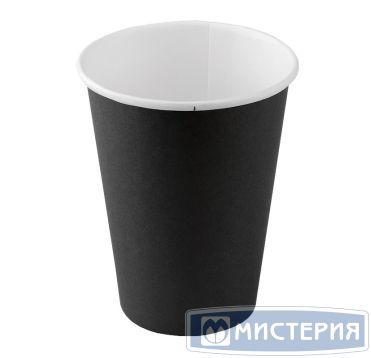 Стакан бумажный 500 мл 1 сл., d90 мм, черн., карт., 45 шт/упак 720 шт/кор РОССИЯ